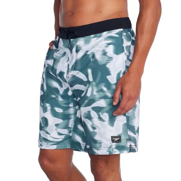 Speedo Men's Printed Bondi Basin 9" Boardshorts Swim shorts 4Way Stretch Small - Picture 1 of 1